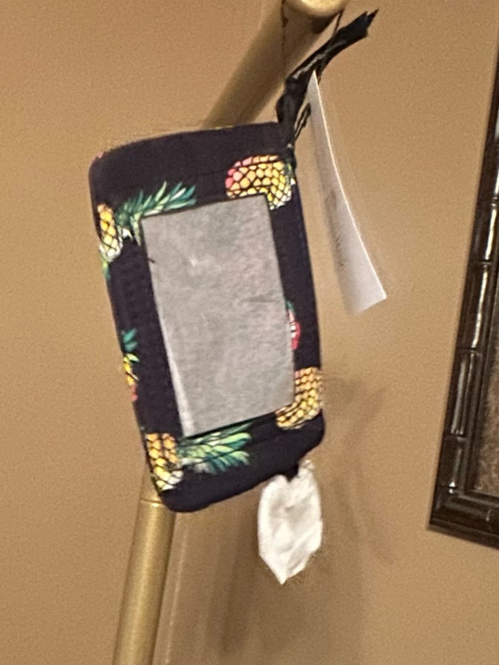 Vera Bradley Pineapple Print Zip ID Case